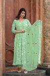 DESIGNER GEORGETTE RESHAM EMBROIDERY GOWN BOTTOM WITH DUPATTA PARTY WEAR WHOLESALE PRICE ETHNIC GARMENT (2)