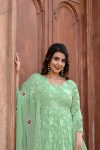 DESIGNER GEORGETTE RESHAM EMBROIDERY GOWN BOTTOM WITH DUPATTA PARTY WEAR WHOLESALE PRICE ETHNIC GARMENT (2)