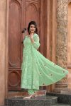 DESIGNER GEORGETTE RESHAM EMBROIDERY GOWN BOTTOM WITH DUPATTA PARTY WEAR WHOLESALE PRICE ETHNIC GARMENT (2)