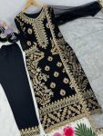 DESIGNER GEORGETTE SEQUENCE AN HAND WORK TOP BOTTOM WITH DUPATTA FESTIVAL WEAR WHOLESALE PRICE ETHNC GARMENT (6)