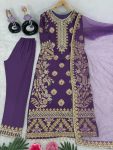 DESIGNER GEORGETTE SEQUENCE AN HAND WORK TOP BOTTOM WITH DUPATTA FESTIVAL WEAR WHOLESALE PRICE ETHNC GARMENT (4)