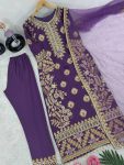 DESIGNER GEORGETTE SEQUENCE AN HAND WORK TOP BOTTOM WITH DUPATTA FESTIVAL WEAR WHOLESALE PRICE ETHNC GARMENT (4)