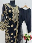 DESIGNER GEORGETTE SEQUENCE AN HAND WORK TOP BOTTOM WITH DUPATTA FESTIVAL WEAR WHOLESALE PRICE ETHNC GARMENT (6)