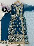 DESIGNER GEORGETTE SEQUENCE AN HAND WORK TOP BOTTOM WITH DUPATTA FESTIVAL WEAR WHOLESALE PRICE ETHNC GARMENT (3)