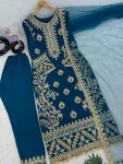 DESIGNER GEORGETTE SEQUENCE AN HAND WORK TOP BOTTOM WITH DUPATTA FESTIVAL WEAR WHOLESALE PRICE ETHNC GARMENT (3)