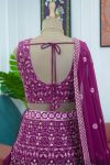 DESIGNER GEORGETTE THREAD SEQUENCE WORK LEHENGA CHOLI WITH DUPATTA PARTY WEAR WHOLESALE PRICE ETHNIC GARMENT (2)