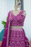 DESIGNER GEORGETTE THREAD SEQUENCE WORK LEHENGA CHOLI WITH DUPATTA PARTY WEAR WHOLESALE PRICE ETHNIC GARMENT (2)