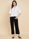 DESIGNER JERSEY STRUCTURE ONLY SHIRT WHITE