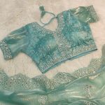 DESIGNER JIMMY CHOO EMBROIDERY SEQUENCE WORK SAREE WITH STITCHED BLOUSE FESTIVAL WEAR WHOLESALE PRICE ETHNIC GARMENT (19)