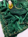 DESIGNER JIMMY CHOO HAND WORK SAREE WITH UNSTITCHED BLOUSE PARTY WEAR WHOLESALE PRICE ETHNIC GARMENT (3)