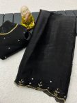 DESIGNER JIMMY CHOO HAND WORK SAREE WITH UNSTITCHED BLOUSE PARTY WEAR WHOLESALE PRICE ETHNIC GARMENT (8)