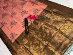 DESIGNER KANJIVARAM ZARI WEAVING WORK SAREE WITH UNSTITCHED BLOUSE FESTIVAL WEAR WHOLESALE PRICE ETHNIC GARMENT 4 (7)