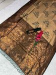 DESIGNER KANJIVARAM ZARI WEAVING WORK SAREE WITH UNSTITCHED BLOUSE FESTIVAL WEAR WHOLESALE PRICE ETHNIC GARMENT (75)
