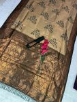 DESIGNER KANJIVARAM ZARI WEAVING WORK SAREE WITH UNSTITCHED BLOUSE FESTIVAL WEAR WHOLESALE PRICE ETHNIC GARMENT (75)