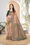 DESIGNER KANJIVARAM ZARI WEAVING WORK SAREE WITH UNSTITCHED BLOUSE FESTIVAL WEAR WHOLESALE PRICE ETHNIC GARMENT (75)