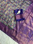 DESIGNER KANJIVARAM ZARI WEAVING WORK SAREE WITH UNSTITCHED BLOUSE FESTIVAL WEAR WHOLESALE PRICE ETHNIC GARMENT (8)