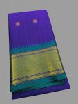 DESIGNER LICHI COTTON JACQUARD WEAVING WORK SAREE WITH UNSTITCHED BLOUSE PURPLE