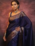 DESIGNER LICHI SILK WEAVING WORK SAREE WITH UNSTITCHED BLOUSE FESTIVAL WEAR WHOLESALE PRICE ETHNIC GARMENT (12)