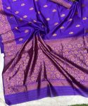 DESIGNER LICHI SILK WEAVING WORK SAREE WITH UNSTITCHED BLOUSE FESTIVAL WEAR WHOLESALE PRICE ETHNIC GARMENT (23)