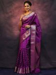 DESIGNER LICHI SILK ZARI WEAVING WORK SAREE WITH UNSTITCHED BLOUSE FESTIVAL WEAR WHOLESALE PRICE ETHNIC GARMENT (11)