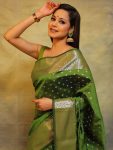 DESIGNER LICHI SILK ZARI WEAVING WORK SAREE WITH UNSTITCHED BLOUSE FESTIVAL WEAR WHOLESALE PRICE ETHNIC GARMENT (20)