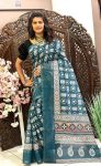 DESIGNER LINEN DIGITAL PRINT WORK WITH SEQUENCE LACE SAREE WITH UNSTITCHED BLOUSE PARTY WEAR WHOLESALE PRICE ETHNIC GARMENT (3)