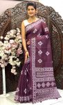 DESIGNER LINEN SILK DIGITAL PRINT WORK SAREE WITH UNSTITCHED BLOUSE FESTIVAL WEAR WHOLESALE PRICE ETHNIC GARMENT (4)