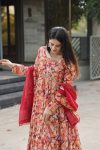 DESIGNER MUSLIN EMBROIDERY WITH DIGITAL PRINT WORK GOWN BOTTOM WITH DUPATTA FESTIVAL WEAR WHOLESALE PRICE ETHNIC GARMENT (8)