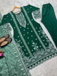 DESIGNER ORGANZA SEQUENCE MULTI EMBROIDERY WORK TOP PANT WITH DUPATTA PARTY WEAR WHOLESALE PRICE EHTNIC GARMENT (5)