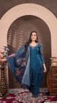 DESIGNER ROMAN SILK HAND WORK TOP BOTTOM WITH DUPATTA CASUAL WEAR WHOLESALE PRICE ETHNIC GARMENT (2)