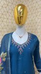 DESIGNER ROMAN SILK HAND WORK TOP BOTTOM WITH DUPATTA CASUAL WEAR WHOLESALE PRICE ETHNIC GARMENT (2)