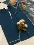 DESIGNER ROMAN SILK HAND WORK TOP BOTTOM WITH DUPATTA CASUAL WEAR WHOLESALE PRICE ETHNIC GARMENT (2)