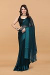 DESIGNER SHIFFON SATIN PLAIN BEAUTIFUL 1 MINUTE SAREE WITH UNSTITCHED BLOUSE PARTY WEAR WHOLESALE PRICE ETHNIC GARMENT (3)