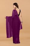 DESIGNER SHIFFON SATIN PLAIN BEAUTIFUL 1 MINUTE SAREE WITH UNSTITCHED BLOUSE PARTY WEAR WHOLESALE PRICE ETHNIC GARMENT (7)