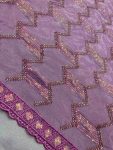 DESIGNER SOFT NET SALI EMBROIDERY HAND WORK WITH SEQUENCE WORK SAREE WITH UNSTITCHED BLOUSE PARTY WEAR WHOLESALE PRICE ETHNIC GARMENT (9)