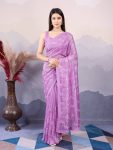 DESIGNER SOFT NET SALI EMBROIDERY HAND WORK WITH SEQUENCE WORK SAREE WITH UNSTITCHED BLOUSE PARTY WEAR WHOLESALE PRICE ETHNIC GARMENT (9)