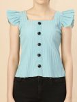 DESIGNER STRIPED CREPE WITH BUTTONS TOP READY TO WEAR CASUAL WEAR WHOLESALE PRICE ETHNIC GARMENT (25)