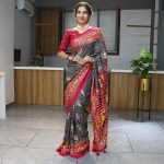 DESIGNER TUSSAR SILK PRINT WITH FOIL WORK SAREE WITH UNSTITCHED BLOUSE FESTIVAL WEAR WHOLESALE PRICE ETHNIC GARMENT (5)