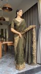 DESIGNER VICHITRA SILK ZARI WITH DMC SWAROVSKI WORK READY TO WEAR SAREE WITH UNSTITCHED BLOUSE FESTIVAL WEAR WHOLESALE PRICE ETHNIC GARMENT (13)