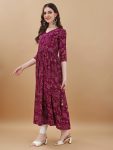 DESIGNER VISCOSE BADHNI PRINT WITH HAND MADE LATKAN WORK NAYRA CUT KURTI CASUAL WEAR WHOLESALE PRICE ETHNIC GARMENT (19)