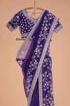 DESOGNER TABBY ORGANZA EMBROIDERY WORK SAREE WITH UNSTITCHED BLOUSE PARTY WEAR WHOLESALE PRICE ETHNIC GARMENT (9)