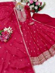 FANCY CHINON EMBROIDERY SEQUENCE WORK GOWN BOTTOM WITH DUPATTA PARTY WEAR WHOLESALE PRICE ETHNIC GARMENT (7)