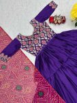 FANCY CHINON EMBROIDERY WORK TOP LEHENGA WITH DUPATTA PARTY WEAR WHOLESALE PRICE ETHNIC GARMENT (4)