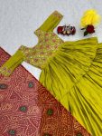 FANCY CHINON EMBROIDERY WORK TOP LEHENGA WITH DUPATTA PARTY WEAR WHOLESALE PRICE ETHNIC GARMENT (5)