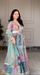 FANCY CHINON SILK DIGITAL PRINT EMBROIDERY SEQUENCE WORK GOWN BOTTOM WITH DUPATTA PARTY WEAR WHOLESALE PRICE ETHNIC GARMENT (5)