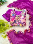FANCY CHINON SILK DIGITAL PRINTED HAND WORK GOTA LACE ALIA CUT GOWN BOTTOM WITH DUPATTA PARTY WEAR WHOLESALE PRICE ETHNIC GARMENT (4)