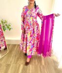 FANCY CHINON SILK DIGITAL PRINTED HAND WORK GOTA LACE ALIA CUT GOWN BOTTOM WITH DUPATTA PARTY WEAR WHOLESALE PRICE ETHNIC GARMENT (4)