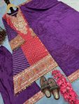 FANCY CHINON SILK EMBROIDERY SEQUENCE WITH REAL MIRROR HAND WORK TOP PALAZZO WITH DUPATTA FESTIVAL WEAR WHOLESALE PRICE ETHNIC GARMENT (5)