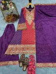 FANCY CHINON SILK EMBROIDERY SEQUENCE WITH REAL MIRROR HAND WORK TOP PALAZZO WITH DUPATTA FESTIVAL WEAR WHOLESALE PRICE ETHNIC GARMENT (5)