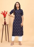 FANCY COTTON BLOCK PRINT WORK KURTI WITH PANT SET PARTY WEAR WHOLESALE PRICE ETHNIC GARMENT (2)